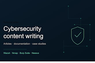 write technical cybersecurity articles and documentation
