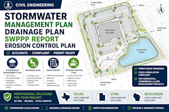 stormwater management plan drainage plan swppp report erosion control plan