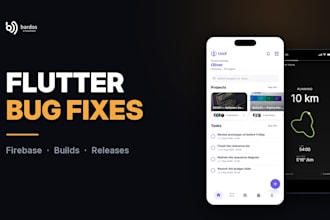do flutter bug fixes, firebase debugging and app release support