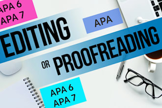 proofread and edit your thesis, dissertation, or research paper in apa 7th ed