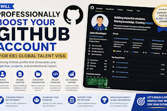 professionally boost your github account for eb1 global talent visa