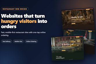 design a fast, responsive restaurant website with online ordering