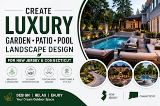 create luxury garden patio pool landscape design for new jersey and connecticut