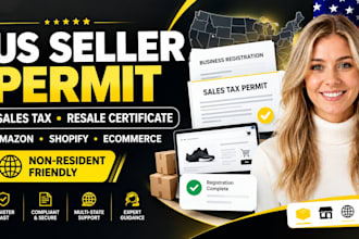 get US sellers permit and resale certificate for amazon shopify seller