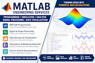 matlab programming, simulation, data analysis and signal processing
