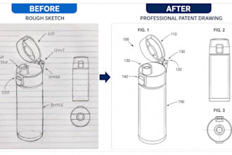 create professional patent drawings and patent illustrations patent design