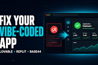build, improve, fix vibe coding errors in lovable, replit, base44, supabase apps