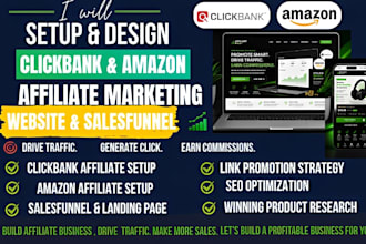 setup clickbank affiliate marketing amazon website sales funnel link promotion