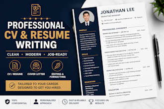 professionally write and edit your CV and resume