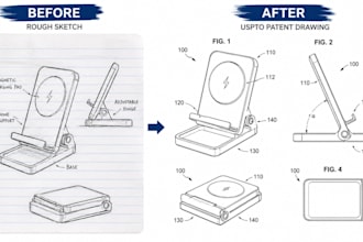 create uspto patent drawings for utility patent applications patent illustration