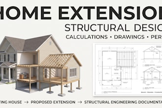 do home extension structural calculations, house extension structural drawings