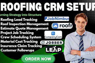 setup roofing crm jobnimbus acculynx roofr companycam jobber leap buildertrend