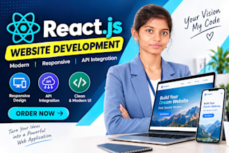 build a responsive react js website with API integration
