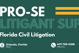 provide legal consulting as florida licensed attorney