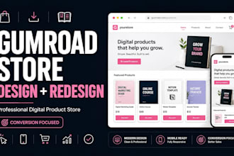 design and redesign your gumroad store to attract more customers and sales