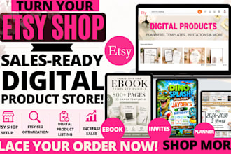 create etsy digital products optimize etsy SEO set up your etsy shop