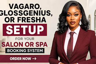 setup vagaro,glossgenius, or fresha for your salon or spa booking system