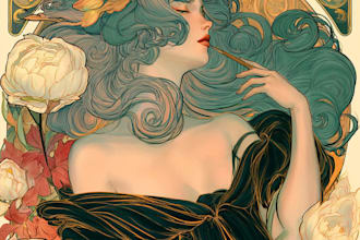 draw anything in art nouveau style