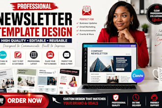 create high converting editable canva newsletter custom template design