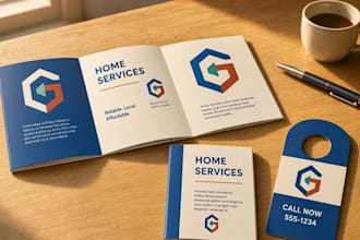create a corporate brochure, annual report, and tri fold flyer in canva