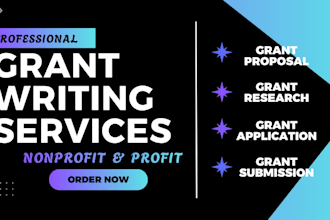 write your business or nonprofit grant proposal, research and apply for grant