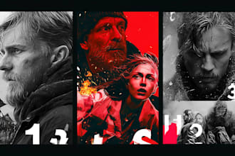 design a cinematic movie poster for film and theater