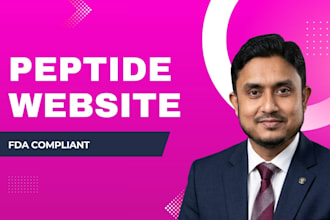 design redesign peptide website by woocommerce elementor