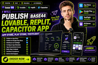 publish base44 lovable replit capacitor app app store play store testflight