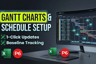 create professional primavera p6 baseline schedules and gantt charts