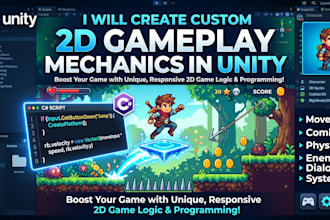 create custom 2d gameplay mechanics in unity