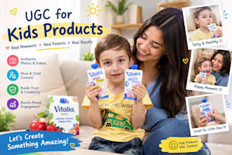 ugc for kids products photo and video with mom and child