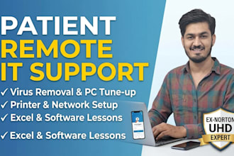 be your patient remote IT support and software training expert