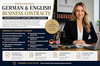 draft german and english business contracts