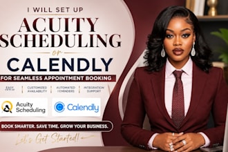 setup one acuity scheduling or calendly booking page,link for your clients