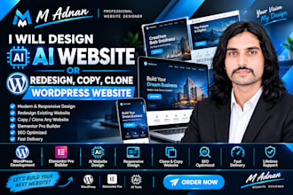 design ai website or redesign copy clone website wordpres
