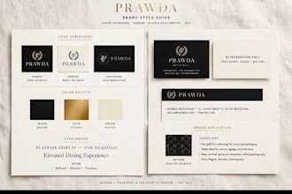 design luxury pizza branding logo and menu like prawda