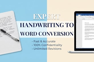convert handwritten notes to word or PDF documents accurately