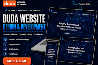 design and develop a modern responsive duda website
