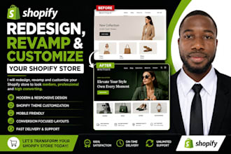 redesign, revamp and customize your shopify store