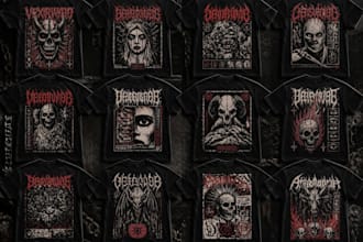 make metal, punk, hardcore, horror tshirt designs