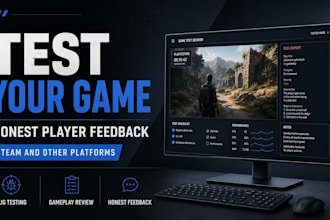 test and review your game on steam or any other platforms
