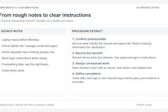 write clear IT sops and onboarding checklists