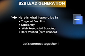 do b2b lead generation and targeted email list building