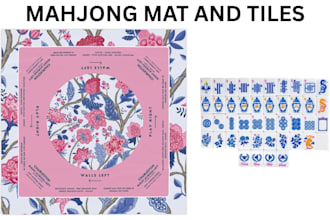 design american mahjong mat and tiles ready for production
