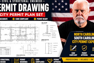 civil structural engineer permit drawing north carolina sc city permit plan