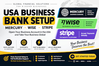 create mercury wise stripe USA physical address with proof for USA bank creation