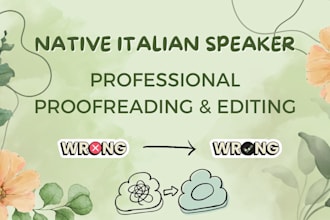 proofread and edit your italian text for flawless grammar and flow