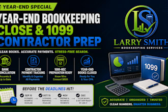 close your year end books in quickbooks and reconcile 1099 contractor payments