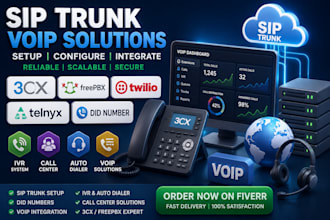 sip trunk voip 3cx freepbx twilio did number ivr call center telnyx auto dialer