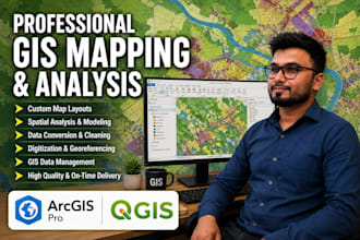 create custom gis maps, spatial analysis and arcgis pro maps